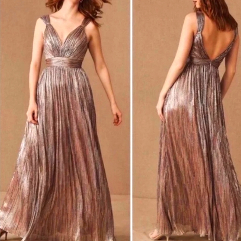 Catherine Deane Niya Metallic Multicolor Gown